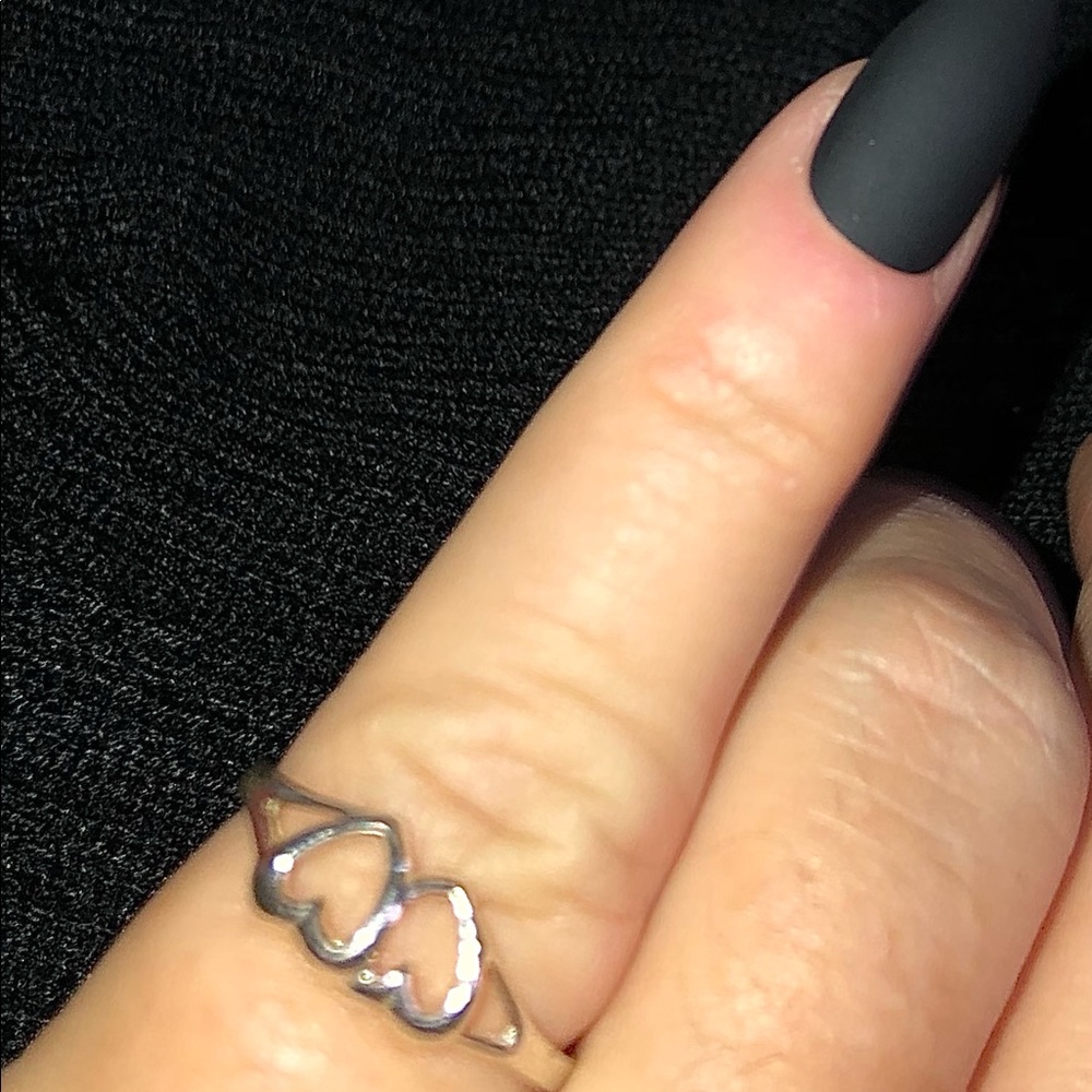 Restocked!!!!! Double 💞hearts pure .925 silver ring